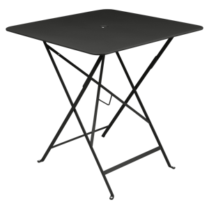 Černý kovový skládací stůl Fermob Bistro 71 x 71 cm