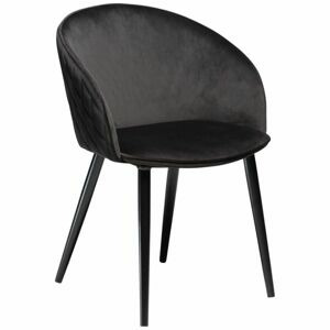 ​​​​​Dan-Form Černá sametová jídelní židle DanForm Dual