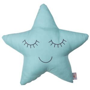 Tyrkysový dětský polštářek s příměsí bavlny Mike & Co. NEW YORK Pillow Toy Star