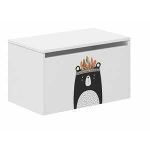 Wood Dětský box na hračky 69 x 40 x 40 cm - Panda