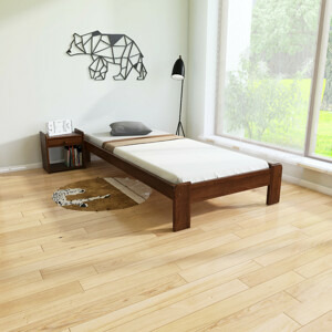 Maxi Postel z masivu Adam 90 x 200 cm - barva Dub + matrace Medical ROŠT ZDARMA