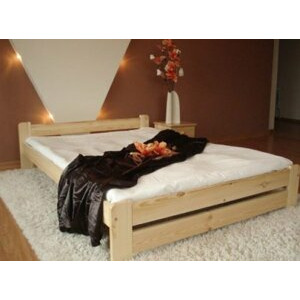 Maxi Postel z masivu Evropa 180 x 200 cm - barva Borovice + matrace SUPERFLEX ROŠT ZDARMA