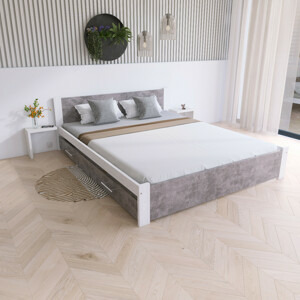 Maxi Postel z masivu Iris 180x200 cm