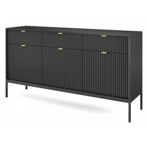 Piaski Komoda Nova 154 cm černá/černý rám