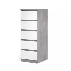 Falco Komoda Simplicity 233 beton/bílý lesk
