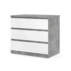 Falco Komoda Simplicity 235 beton/bílý lesk