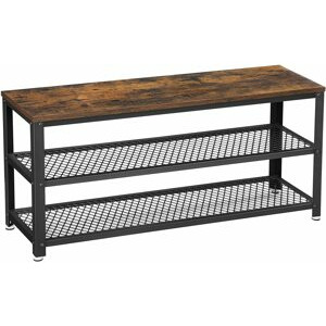 VASAGLE Sedací botník industriální 100 x 45 x 30 cm